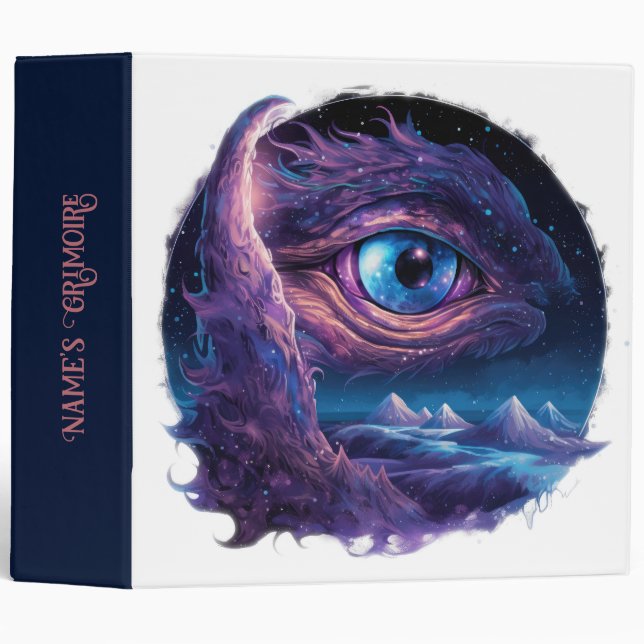 Create Your Own Mystical Dragon's Eye 3 Ring Binder (Front/Spine)