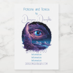 Create Your Own Mystical Dragon's Eye Food Label