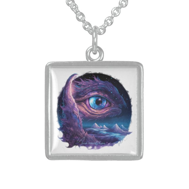Create Your Own Mystical Dragon's Eye Sterling Silver Necklace (Front)