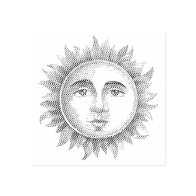 Create Your Own Mystical Full Sun Rubber Stamp (Imprint)