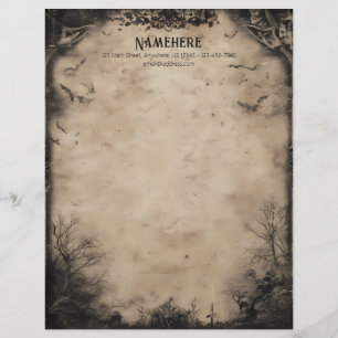Create Your Own Mystical Gothic Floral Stationery