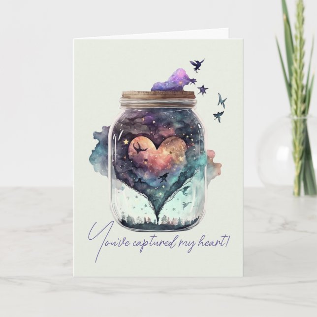 Create Your Own Mystical Heart Love Holiday Card (Front)