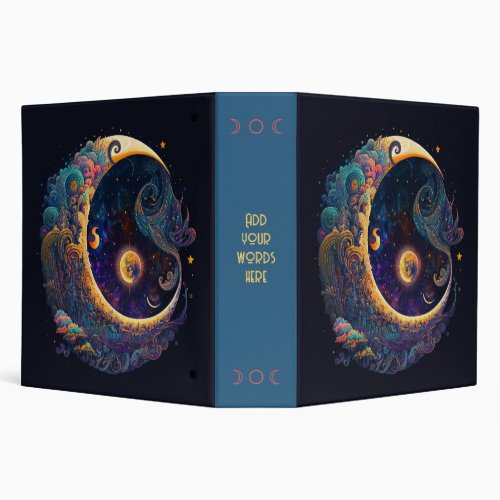 Create Your Own Mystical Mermaid Moon 3 Ring Binder