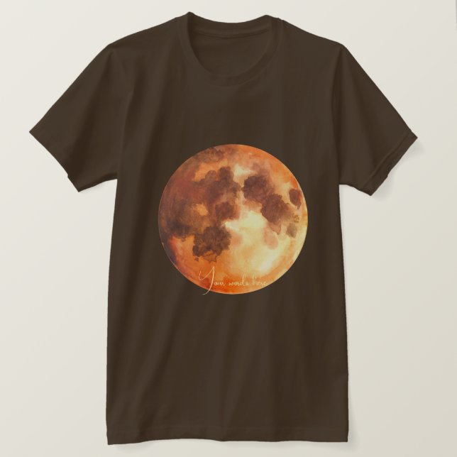 Create Your Own Mystical Orange Moon T-Shirt (Design Front)
