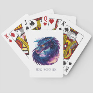 Create Your Own Mystical Purple Dragon Poker Cards