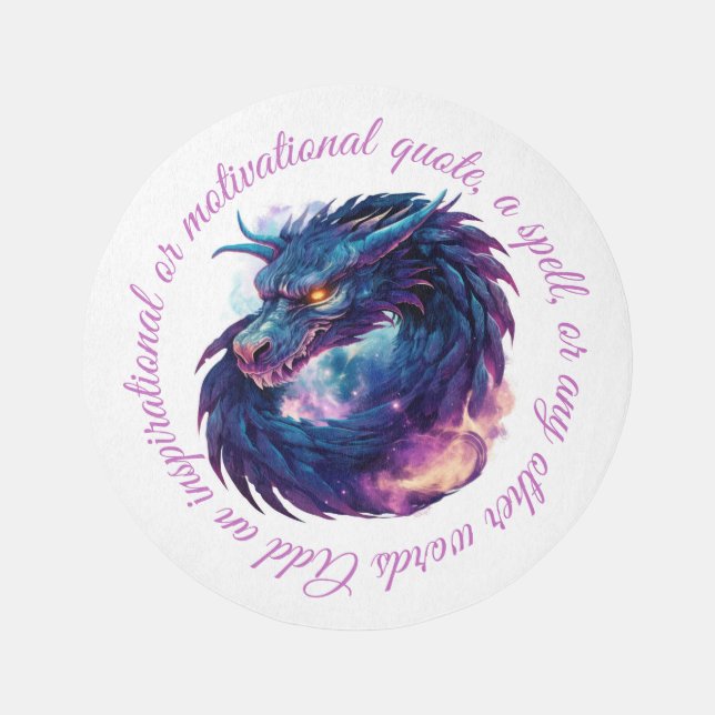 Create Your Own Mystical Purple Dragon Rug (Front)