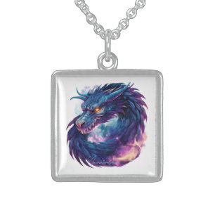 Create Your Own Mystical Purple Dragon Sterling Silver Necklace