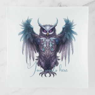 Create Your Own Mystical Purple Owl Trinket Tray