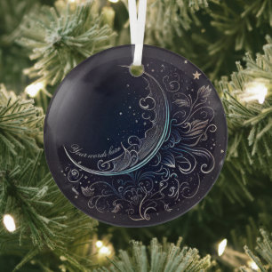 Create Your Own Mystical Silver Moon Glass Ornament