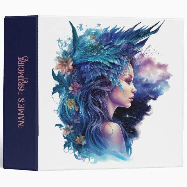 Create Your Own Mythical Amphitrite Nymph 3 Ring Binder (Front/Spine)