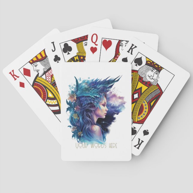 Create Your Own Mythical Amphitrite Nymph Poker Cards (Back)