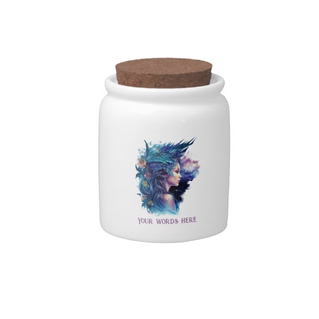 Create Your Own Mythical Amphitrite Nymph Wish Candy Jar (Front)