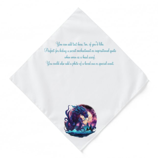 Create Your Own Mythical Kraken Water Dragon Bandana (Front)