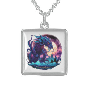 Create Your Own Mythical Kraken Water Dragon Sterling Silver Necklace