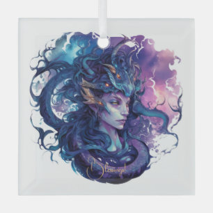 Create Your Own Mythical Medusa Gorgon Glass Ornament