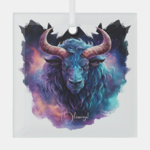 Create Your Own Mythical Minotaur Bull Glass Ornament