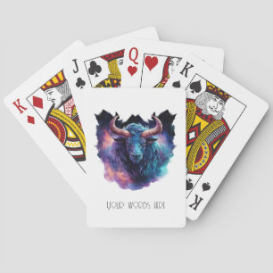 Create Your Own Mythical Minotaur Bull Poker Cards