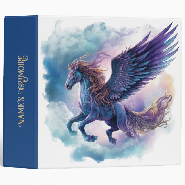 Create Your Own Mythical Pegasus 3 Ring Binder (Front/Spine)