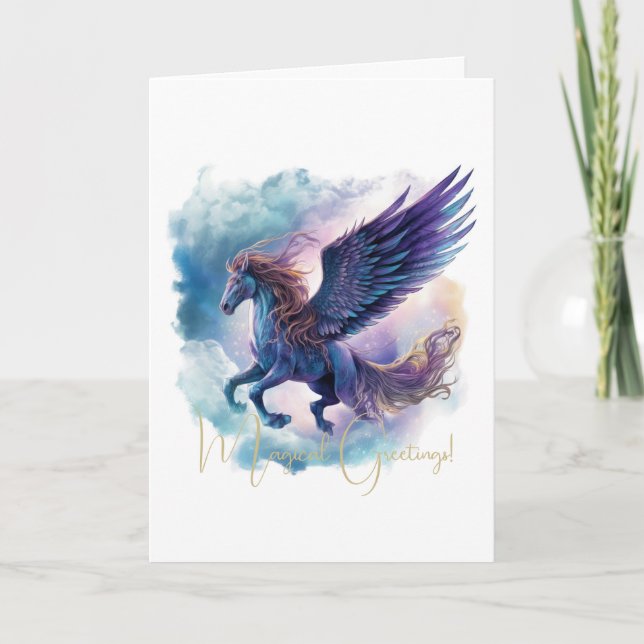 Create Your Own Mythical Pegasus Card (Front)