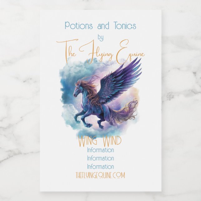Create Your Own Mythical Pegasus Food Label (Single Label)
