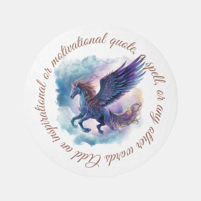 Create Your Own Mythical Pegasus Rug (Front)