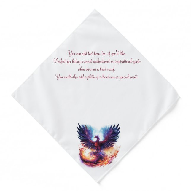 Create Your Own Mythical Phoenix Firebird Bandana (Front)