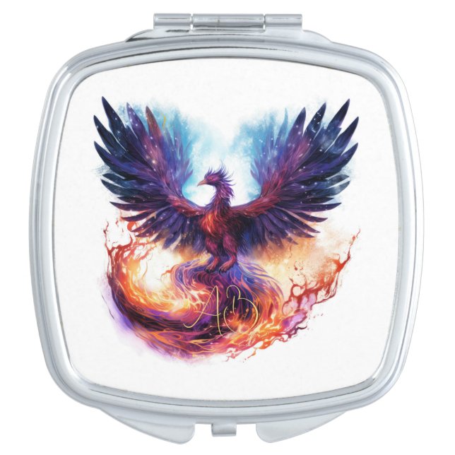 Create Your Own Mythical Phoenix Firebird Compact Mirror (Front)