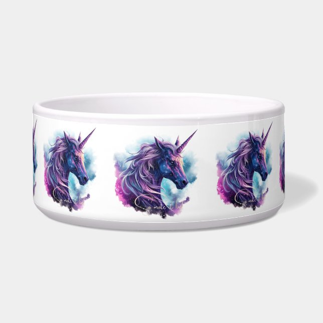 Create Your Own Mythical Purple Unicorn Bowl (Front)