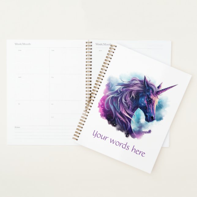 Create Your Own Mythical Purple Unicorn Planner (Display)