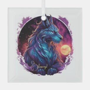 Create Your Own Mythical Sith Wild Cat Glass Ornament
