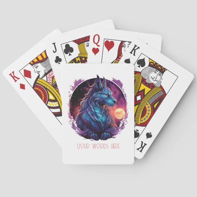 Create Your Own Mythical Sith Wild Cat Poker Cards (Back)