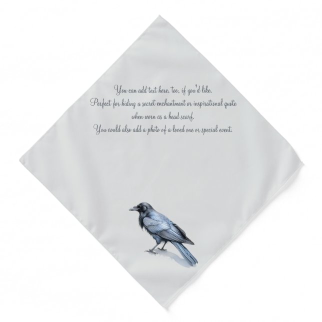 Create Your Own Mytsical Blue Raven Bandana (Front)