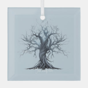 Create Your Own Mytsical Blue Tree Glass Ornament