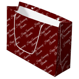 Create Your Own Name Anniversary Girl Large Gift Bag
