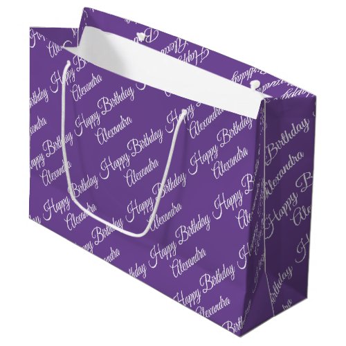 Create Your Own Name Birthday Girl Large Gift Bag
