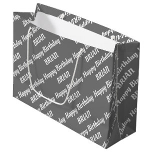 Create Your Own Name Birthday Large Gift Bag