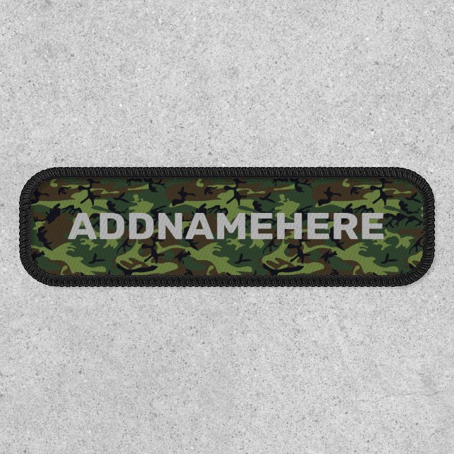 Create Your Own Name Camouflage Pattern Patch (Front)