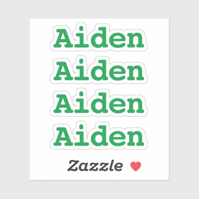 Create Your Own Name Green Type Font Sticker (Sheet)