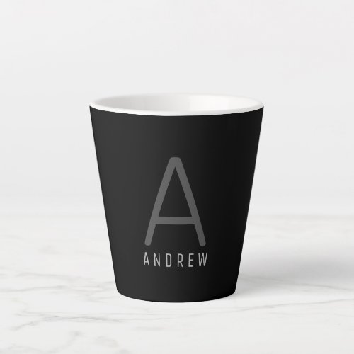 Create Your Own Name Initial Monogram Latte Mug