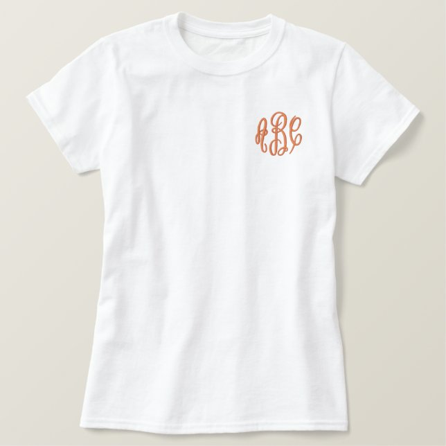 Create Your Own Name Initial Personalized Embroidered Shirt (Design Front)
