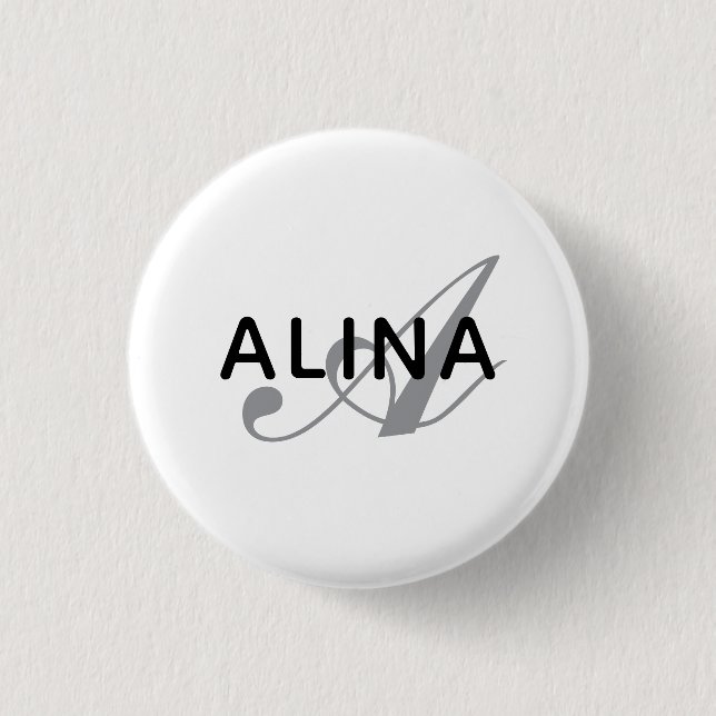 Create Your Own Name Monogram Design 1¼ Round Button (Front)