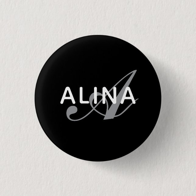 Create Your Own Name Monogram Design 1¼ Round Button (Front)