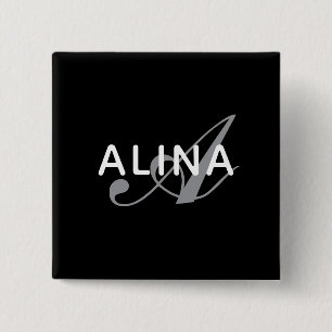 Create Your Own Name Monogram Design 2'' Square Button