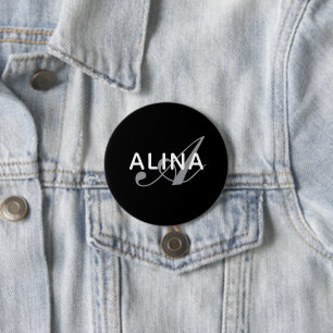 Create Your Own Name Monogram Design 3 Inch Round Button