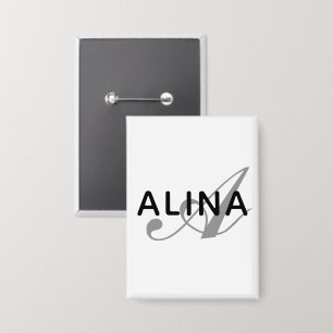 Create Your Own Name Monogram Design Rectangle Button