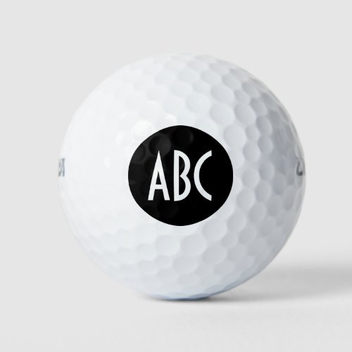 Create Your Own Name Monogram Initials Golf Balls