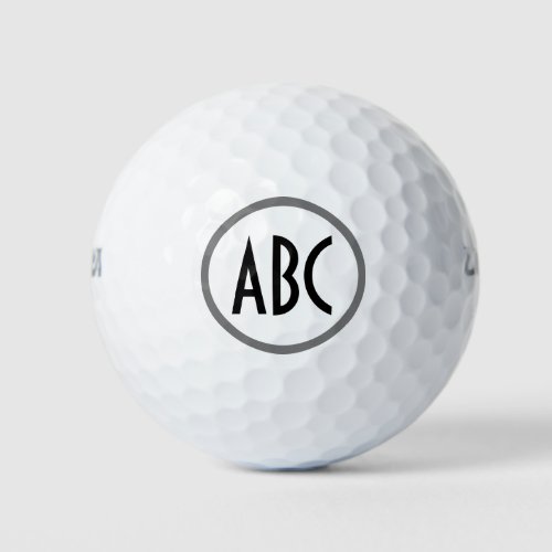 Create Your Own Name Monogram Initials Golf Balls