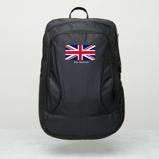 Create Your Own Name Monogramed England UK Flag Port Authority® Backpack (Front)
