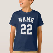 Create Your Own Name Number Sports Jersey Kids T-shirt at Zazzle