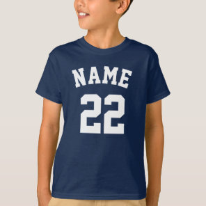 Create Your Own Name Number Sports Jersey Kids T-Shirt